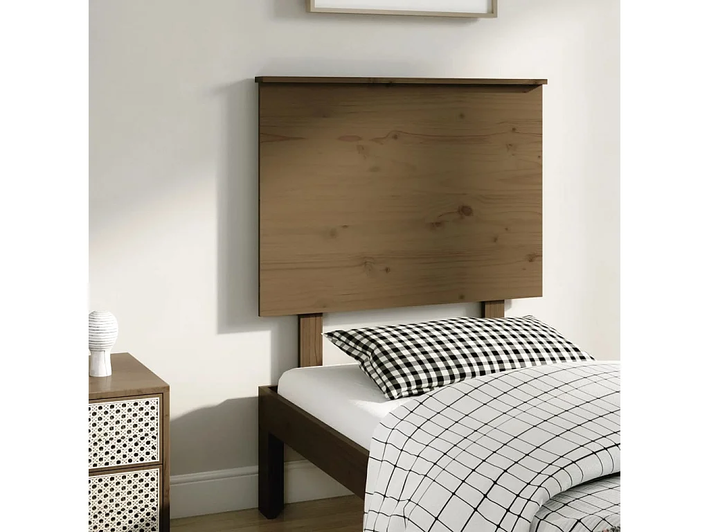 Hoofdbord | Hoofdeinde 79x6x82,5 cm massief grenenhout honingbruin