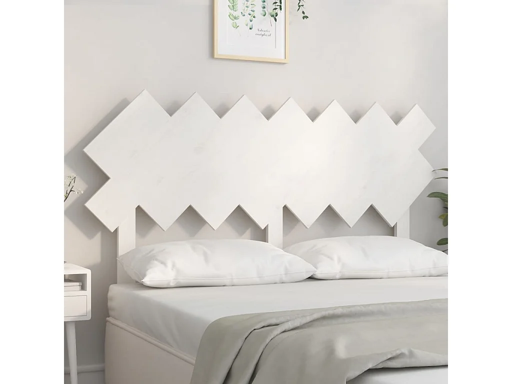 Hoofdbord | Hoofdeinde 141x3x80,5 cm massief grenenhout wit