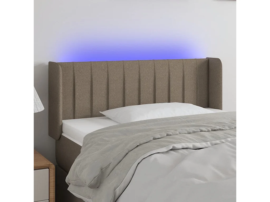 Hoofdbord | Hoofdeinde LED 103x16x78/88 cm stof taupe