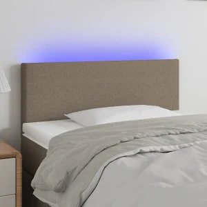 Hoofdbord | Hoofdeinde LED 80x5x78/88 cm stof taupe Hoofdbord | Hoofdeinde LED 80x5x78/88 cm stof taupe