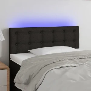 Hoofdbord | Hoofdeinde LED 80x5x78/88 cm stof zwart Hoofdbord | Hoofdeinde LED 80x5x78/88 cm stof zwart
