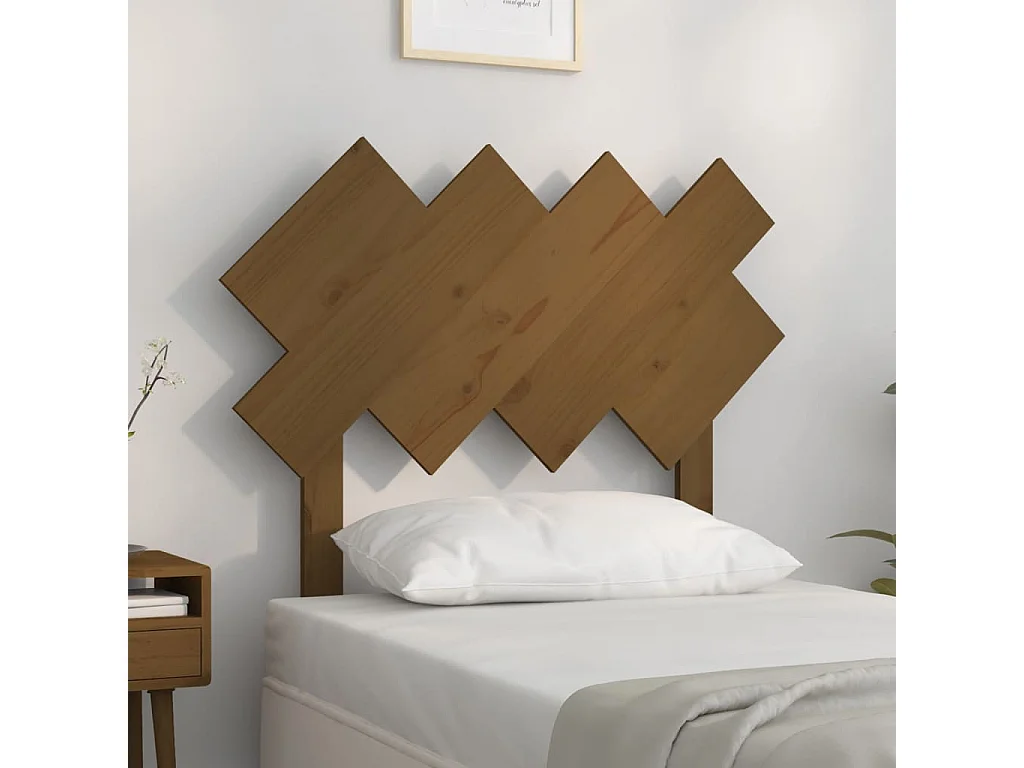 Hoofdbord | Hoofdeinde 92x3x81 cm massief grenenhout honingbruin