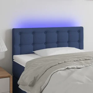 Hoofdbord | Hoofdeinde LED 80x5x78/88 cm stof blauw