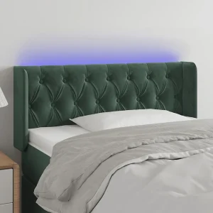 Hoofdbord | Hoofdeinde LED 103x16x78/88 cm fluweel donkergroen Hoofdbord | Hoofdeinde LED 103x16x78/88 cm fluweel donkergroen