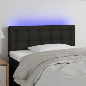 Hoofdbord | Hoofdeinde LED 100x5x78/88 cm stof zwart