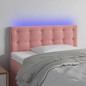 Hoofdbord | Hoofdeinde LED 100x5x78/88 cm fluweel roze Hoofdbord | Hoofdeinde LED 100x5x78/88 cm fluweel roze