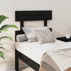Hoofdbord | Hoofdeinde 103,5x3x81 cm massief grenenhout zwart Hoofdbord | Hoofdeinde 103,5x3x81 cm massief grenenhout zwart