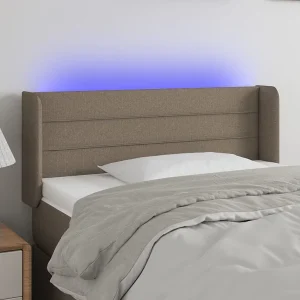Hoofdbord | Hoofdeinde LED 103x16x78/88 cm stof taupe