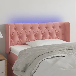 Hoofdbord | Hoofdeinde LED 103x16x78/88 cm fluweel roze Hoofdbord | Hoofdeinde LED 103x16x78/88 cm fluweel roze