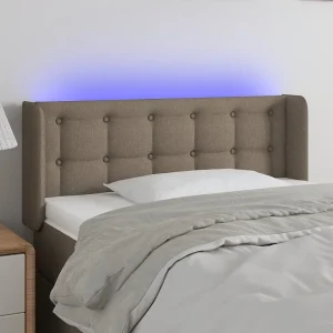 Hoofdbord | Hoofdeinde LED 83x16x78/88 cm stof taupe Hoofdbord | Hoofdeinde LED 83x16x78/88 cm stof taupe