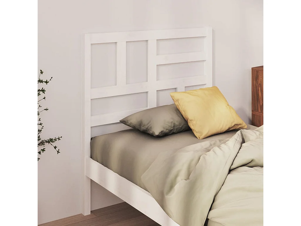 Hoofdbord | Hoofdeinde 81x4x104 cm massief grenenhout wit