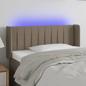 Hoofdbord | Hoofdeinde LED 93x16x78/88 cm stof taupe Hoofdbord | Hoofdeinde LED 93x16x78/88 cm stof taupe
