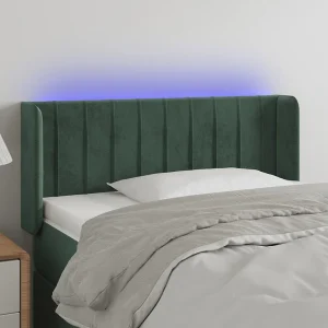 Hoofdbord | Hoofdeinde LED 103x16x78/88 cm fluweel donkergroen Hoofdbord | Hoofdeinde LED 103x16x78/88 cm fluweel donkergroen