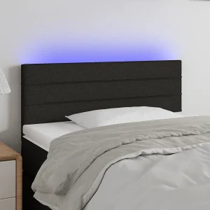 Hoofdbord | Hoofdeinde LED 80x5x78/88 cm stof zwart Hoofdbord | Hoofdeinde LED 80x5x78/88 cm stof zwart
