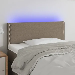 Hoofdbord | Hoofdeinde LED 90x5x78/88 cm stof taupe
