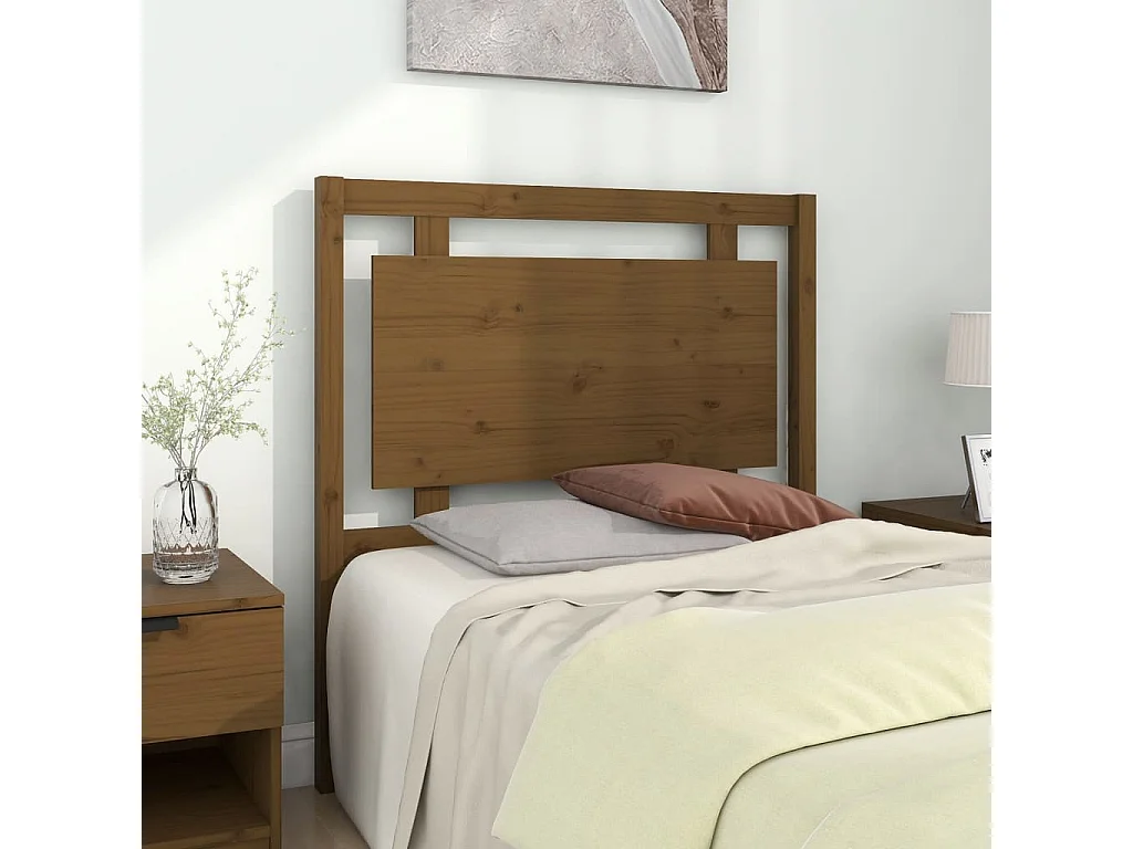Hoofdbord | Hoofdeinde 95,5x4x100 cm massief grenenhout honingbruin