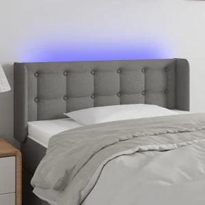 Hoofdbord | Hoofdeinde LED 83x16x78/88 cm stof donkergrijs Hoofdbord | Hoofdeinde LED 83x16x78/88 cm stof donkergrijs