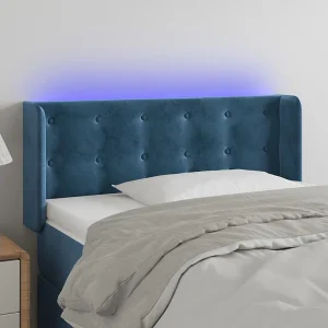 Hoofdbord | Hoofdeinde LED 83x16x78/88 cm fluweel donkergroen