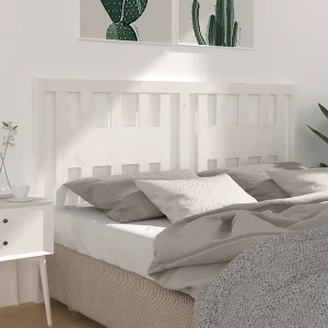Hoofdbord | Hoofdeinde 146x4x100 cm massief grenenhout wit