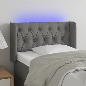 Hoofdbord | Hoofdeinde LED 83x16x78/88 cm stof donkergrijs Hoofdbord | Hoofdeinde LED 83x16x78/88 cm stof donkergrijs