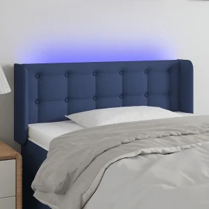 Hoofdbord | Hoofdeinde LED 93x16x78/88 cm stof blauw