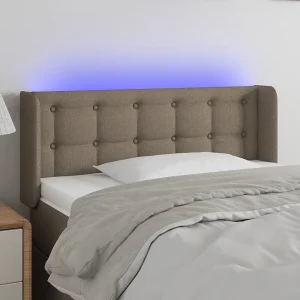 Hoofdbord | Hoofdeinde LED 103x16x78/88 cm stof taupe