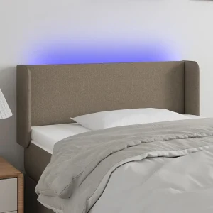 Hoofdbord | Hoofdeinde LED 103x16x78/88 cm stof taupe