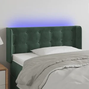 Hoofdbord | Hoofdeinde LED 103x16x78/88 cm fluweel donkergroen Hoofdbord | Hoofdeinde LED 103x16x78/88 cm fluweel donkergroen
