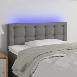 Hoofdbord | Hoofdeinde LED 80x5x78/88 cm stof donkergrijs Hoofdbord | Hoofdeinde LED 80x5x78/88 cm stof donkergrijs