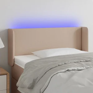Hoofdbord | Hoofdeinde LED 103x16x78/88 cm kunstleer cappuccinokleurig Hoofdbord | Hoofdeinde LED 103x16x78/88 cm kunstleer cappuccinokleurig
