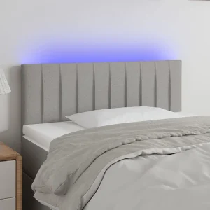 Hoofdbord | Hoofdeinde LED 80x5x78/88 cm stof lichtgrijs Hoofdbord | Hoofdeinde LED 80x5x78/88 cm stof lichtgrijs