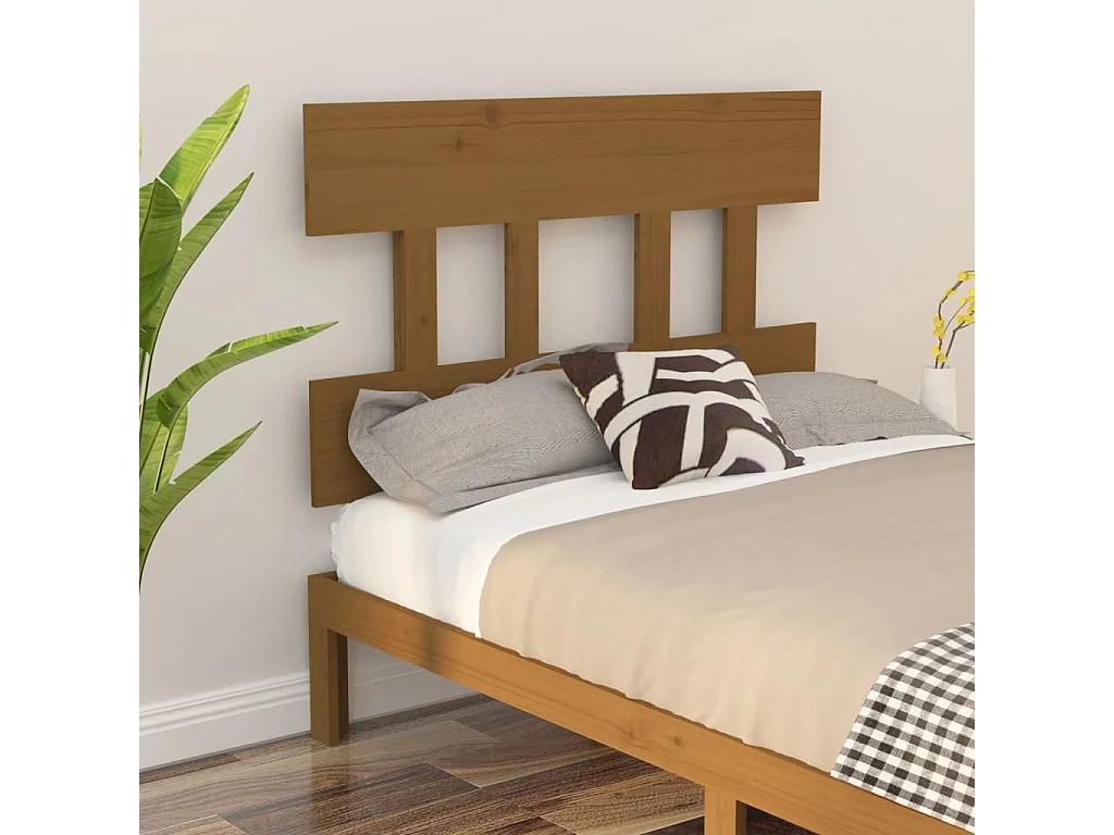 Hoofdbord | Hoofdeinde 93,5x3x81 cm massief grenenhout honingbruin