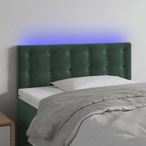 Hoofdbord | Hoofdeinde LED 100x5x78/88 cm fluweel donkergroen Hoofdbord | Hoofdeinde LED 100x5x78/88 cm fluweel donkergroen