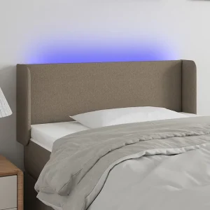 Hoofdbord | Hoofdeinde LED 83x16x78/88 cm stof taupe Hoofdbord | Hoofdeinde LED 83x16x78/88 cm stof taupe