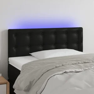 Hoofdbord | Hoofdeinde LED 100x5x78/88 cm kunstleer zwart Hoofdbord | Hoofdeinde LED 100x5x78/88 cm kunstleer zwart