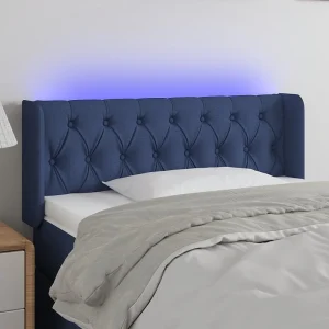 Hoofdbord | Hoofdeinde LED 93x16x78/88 cm stof blauw