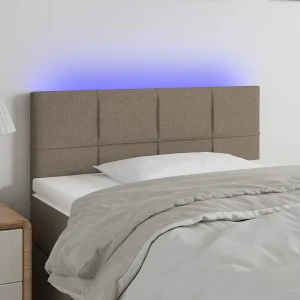 Hoofdbord | Hoofdeinde LED 100x5x78/88 cm stof taupe