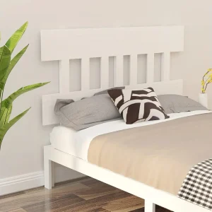 Hoofdbord | Hoofdeinde 123,5x3x81 cm massief grenenhout wit Hoofdbord | Hoofdeinde 123,5x3x81 cm massief grenenhout wit