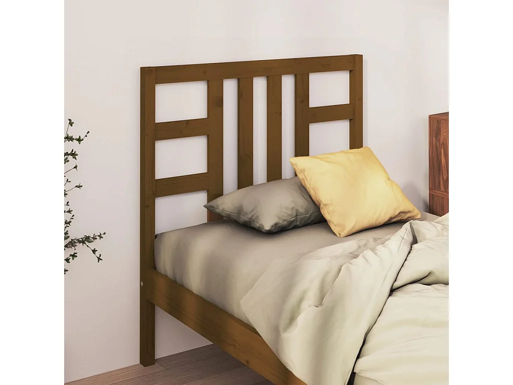Hoofdbord | Hoofdeinde 96x4x100 cm massief grenenhout honingbruin