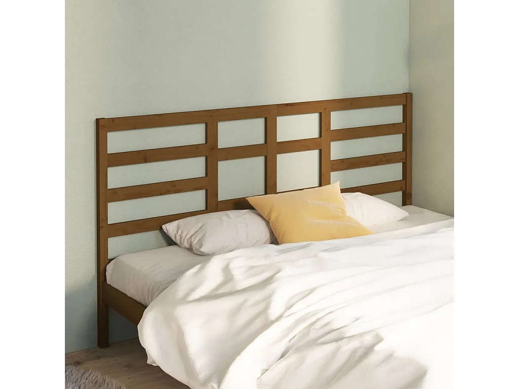 Hoofdbord | Hoofdeinde 206x4x104 cm massief grenenhout honingbruin