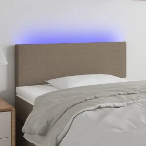 Hoofdbord | Hoofdeinde LED 100x5x78/88 cm stof taupe