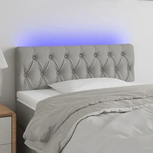 Hoofdbord | Hoofdeinde LED 90x7x78/88 cm stof lichtgrijs Hoofdbord | Hoofdeinde LED 90x7x78/88 cm stof lichtgrijs