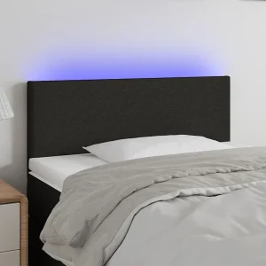 Hoofdbord | Hoofdeinde LED 100x5x78/88 cm stof zwart