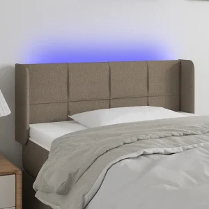 Hoofdbord | Hoofdeinde LED 103x16x78/88 cm stof taupe