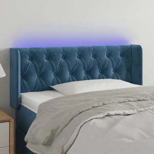 Hoofdbord | Hoofdeinde LED 103x16x78/88 cm fluweel donkerblauw Hoofdbord | Hoofdeinde LED 103x16x78/88 cm fluweel donkerblauw