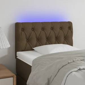Hoofdbord | Hoofdeinde LED 80x7x78/88 cm stof donkerbruin Hoofdbord | Hoofdeinde LED 80x7x78/88 cm stof donkerbruin