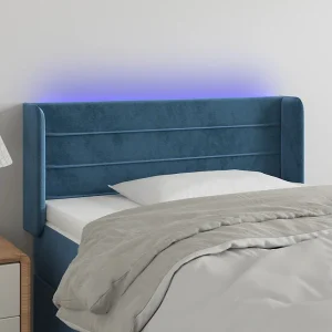 Hoofdbord | Hoofdeinde LED 83x16x78/88 cm fluweel donkergroen Hoofdbord | Hoofdeinde LED 83x16x78/88 cm fluweel donkergroen