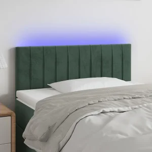 Hoofdbord | Hoofdeinde LED 100x5x78/88 cm fluweel donkergroen Hoofdbord | Hoofdeinde LED 100x5x78/88 cm fluweel donkergroen