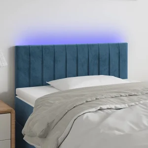 Hoofdbord | Hoofdeinde LED 90x5x78/88 cm fluweel donkerblauw Hoofdbord | Hoofdeinde LED 90x5x78/88 cm fluweel donkerblauw