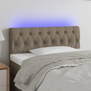 Hoofdbord | Hoofdeinde LED 100x7x78/88 cm stof taupe Hoofdbord | Hoofdeinde LED 100x7x78/88 cm stof taupe